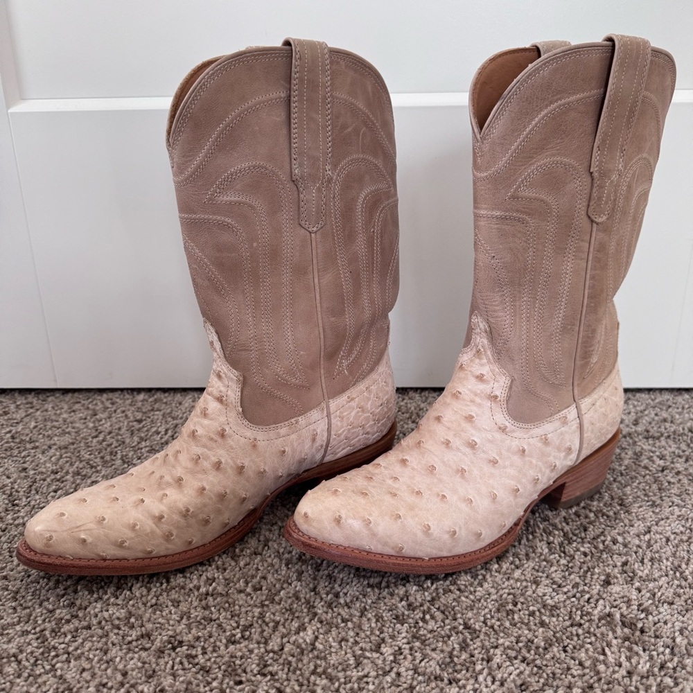 Tecovas Genuine Ostrich Leather Boots